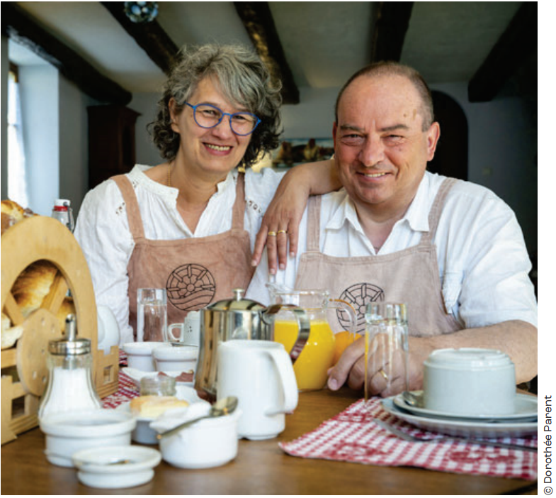 Maryline et Olivier Yvon, à la tête de l'Hôtel Au Vieux Moulin à Lapoutroie