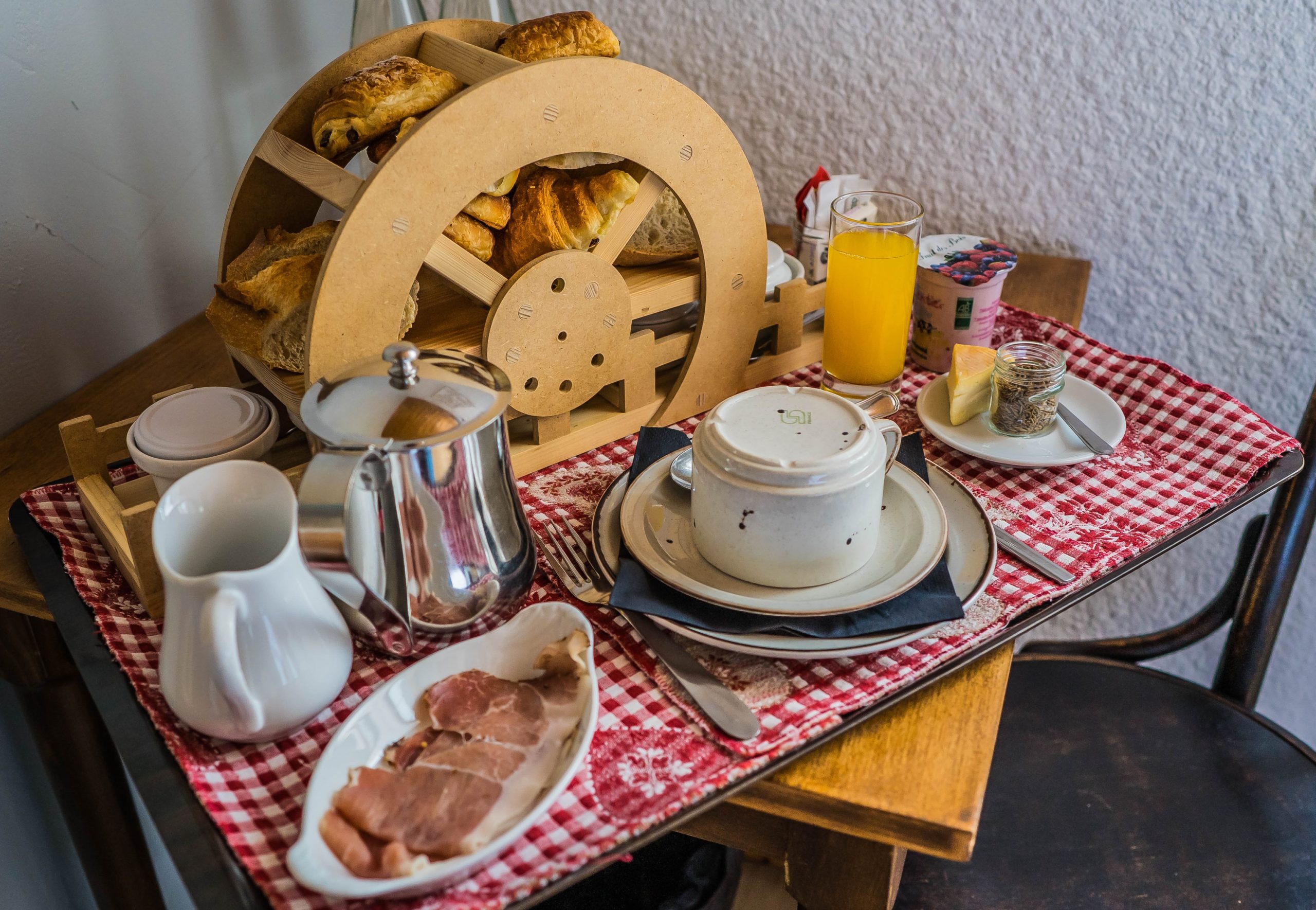 plateau petit déjeuner